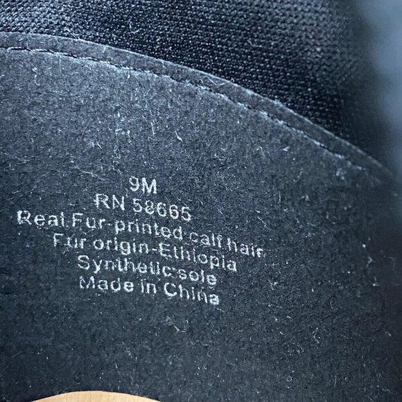 HALOGEN Leopard Calf Hair Ankle Bootie Chelsea Size 9 - Picture 8 of 9